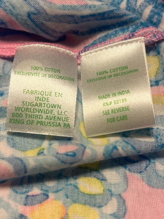 Lilly Pulitzer Golda Pelican Pink Beat The Heat Ruffle Sleeves Top Sz S NWT - Picture 5 of 5